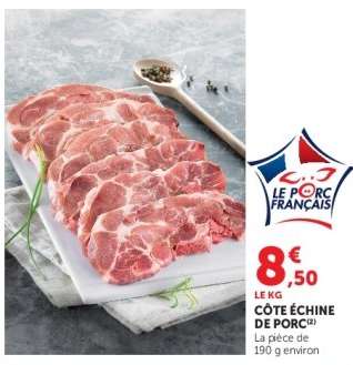 Côte échine de porc