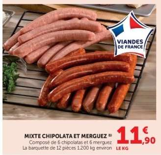MIXTE CHIPOLATA ET MERGUEZ