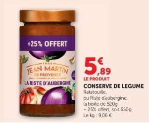 CONSERVE DE LEGUME