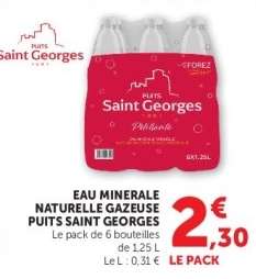 EAU MINERALE NATURELLE GAZEUSE PUITS SAINT GEORGES