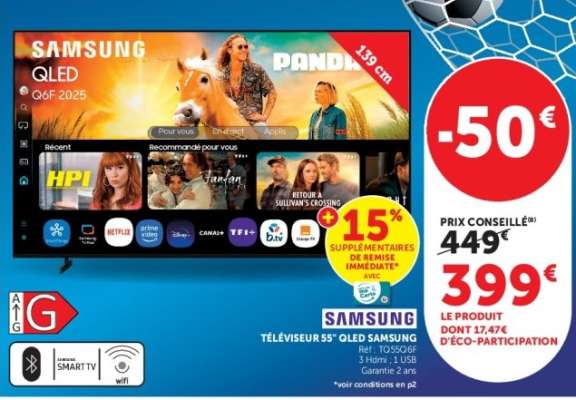 TÉLÉVISEUR 55" QLED SAMSUNG