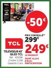 TÉLÉVISEUR 43" QLED TCL