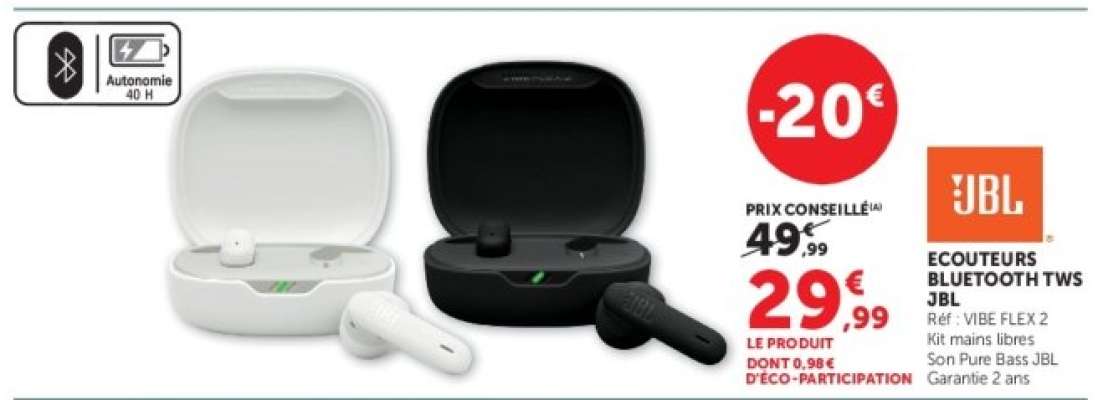 ECOUTEURS BLUETOOTH TWS JBL