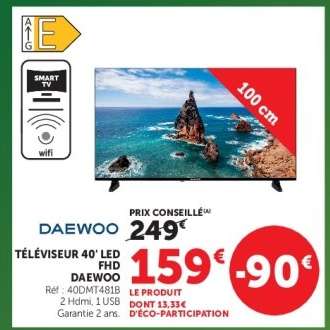 TÉLÉVISEUR 40'' LED FHD DAEWOO