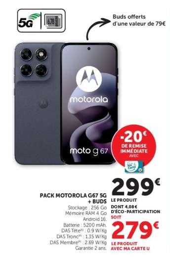 PACK MOTOROLA G67 5G + BUDS