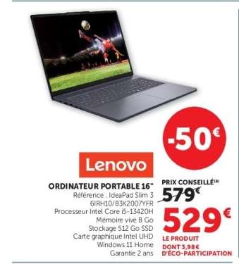 LENOVO Ordinateur portable - 16''