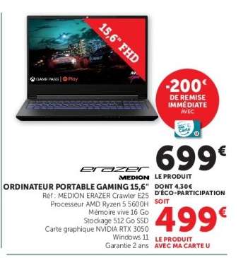 Ordinateur portable gaming - 15,6''