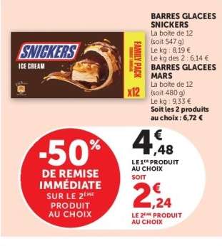Barres Glacées Snickers