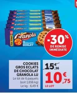 Cookies Gros Éclats De Chocolat Granola Lu