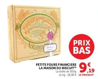 PETITS FOURS FINANCIERS LA MAISON DU BISCUIT