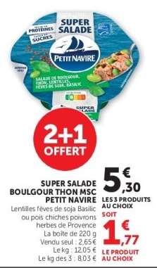 SUPER SALADE BOULGOUR THON MSC PETIT NAVIRE
