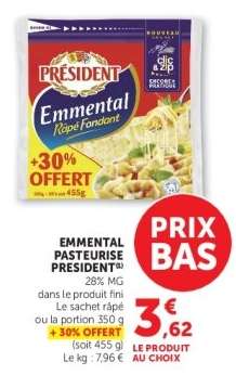 Emmental Pasteurisé Président
