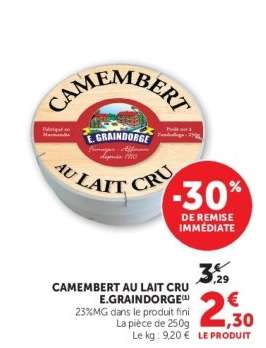 CAMEMBERT AU LAIT CRU E. GRAINDORGE