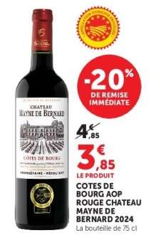 COTES DE BOURG AOP ROUGE CHATEAU MAYNE DE BERNARD 2024
