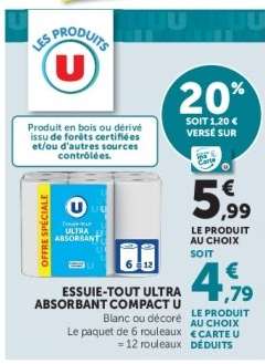 ESSUIE TOUT ULTRA ABSORBANT COMPACT U