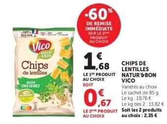 Chips De Lentilles Natur' & Bon Vico