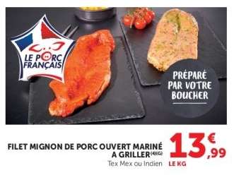 FILET MIGNON DE PORC OUVERT MARINÉ À GRILLER
