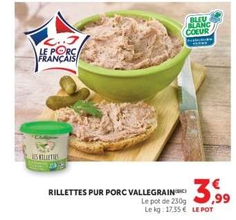 RILLETTES PUR PORC VALLEGRAIN