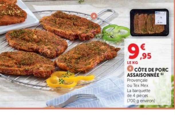 CÔTE DE PORC ASSAISONNÉE