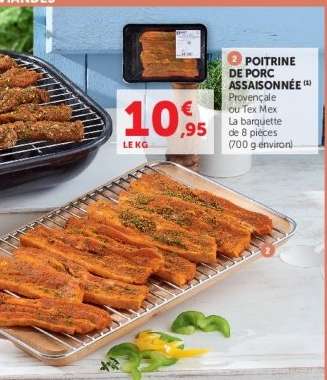 POITRINE DE PORC ASSAISONNÉE