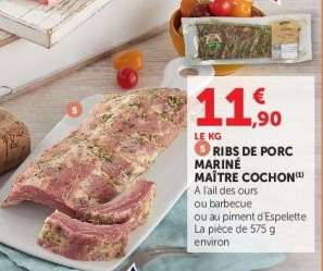 RIBS DE PORC MARINÉ MAÎTRE COCHON