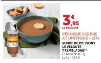 SOUPE DE POISSONS LE VELOUTÉ TREMBLADAIS
