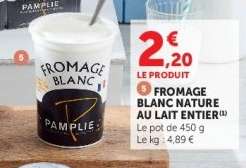 FROMAGE BLANC NATURE AU LAIT ENTIER