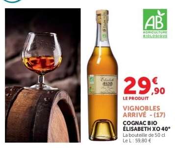COGNAC BIO ÉLISABETH XO 40°
