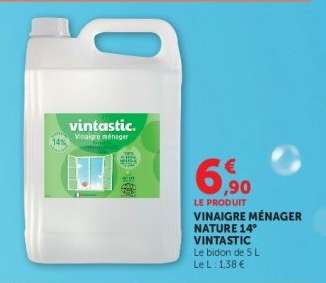 VINAIGRE MÉNAGER NATURE 14° VINTASTIC