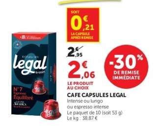 CAFE CAPSULES LEGAL