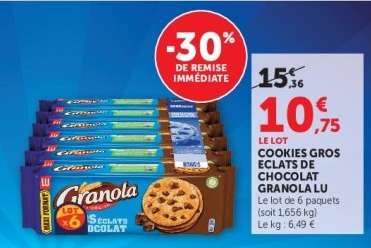 Cookies Gros Éclats De Chocolat Granola Lu