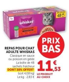 REPAS POUR CHAT ADULTE WHISKAS