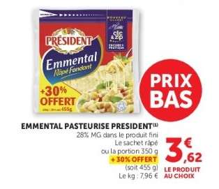 Emmental Pasteurisé Président