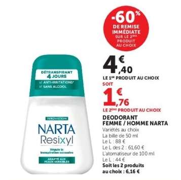 Déodorant Femme / Homme Narta