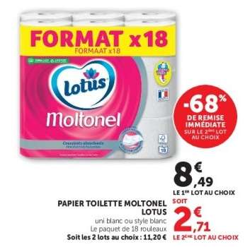 PAPIER TOILETTE MOLTENEL LOTUS