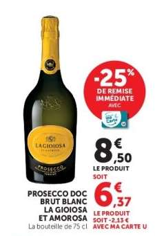Prosecco DOC Brut Blanc La Gioiosa et Amorosa