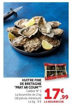 HUITRE FINE DE BRETAGNE "PRAT AR COUM"