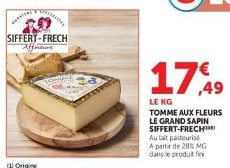 TOMME AUX FLEURS LE GRAND SAPIN SIFFERT-FRECH