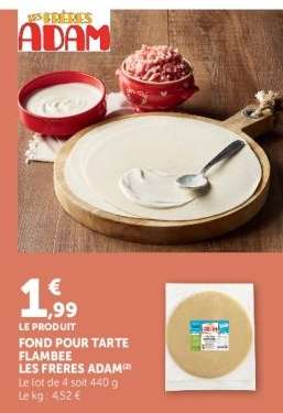 FOND POUR TARTE FLAMBEE LES FRERES ADAM