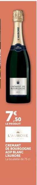 CREMANT DE BOURGOGNE AOP BLANC L'AURORE