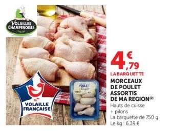 Morceaux de poulet assortis de ma region