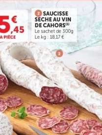 SAUCISSE SECHE AU VIN DE CAHORS
