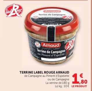 TERRINE LABEL ROUGE ARNAUD