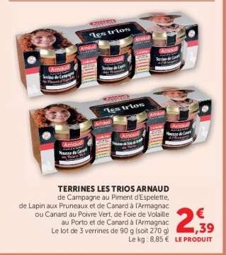 TERRINES LES TRIOS ARNAUD