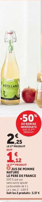 Jus de Pomme Nature Le Père de France