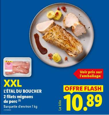 L'ÉTAL DU BOUCHER 2 filets mignons de porc