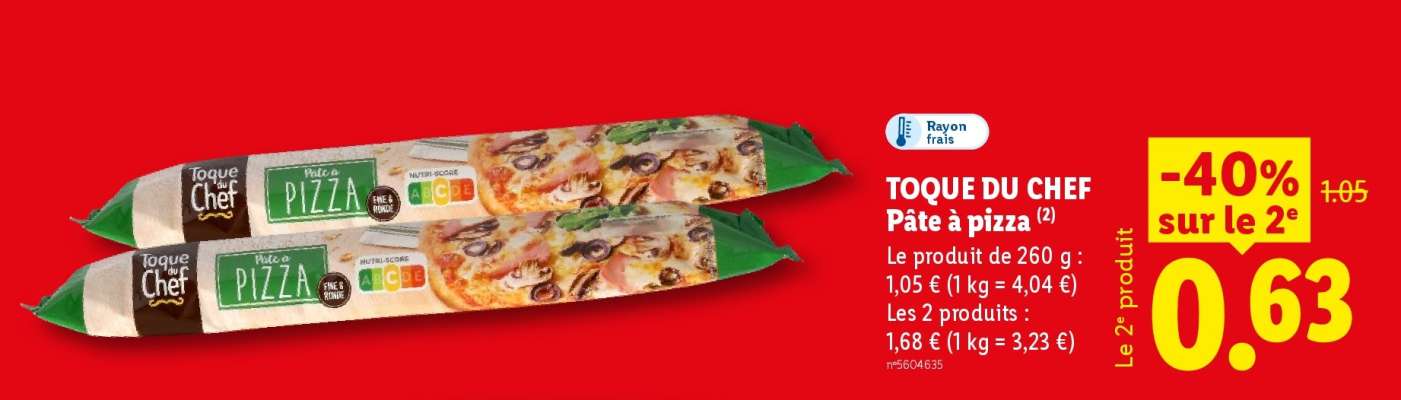 TOQUE DU CHEF Pâte à pizza