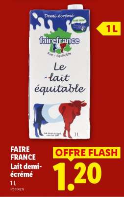 FAIRE FRANCE LAIT DEMI-ÉCRÉMÉ
