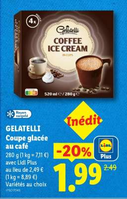 GELATELLI Coupe glacée au café