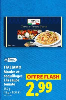 ITALIAMO Moules et coquillages à la sauce tomate